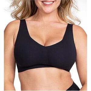 NWT Honeylove LiftWear V-Neck Bra Black Size XL X-Large